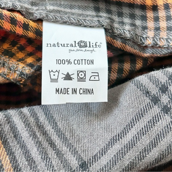 NEW Natural Life Plaid Flannel Rebecca Midi Dress Size Medium 100% Cotton - Picture 7 of 7